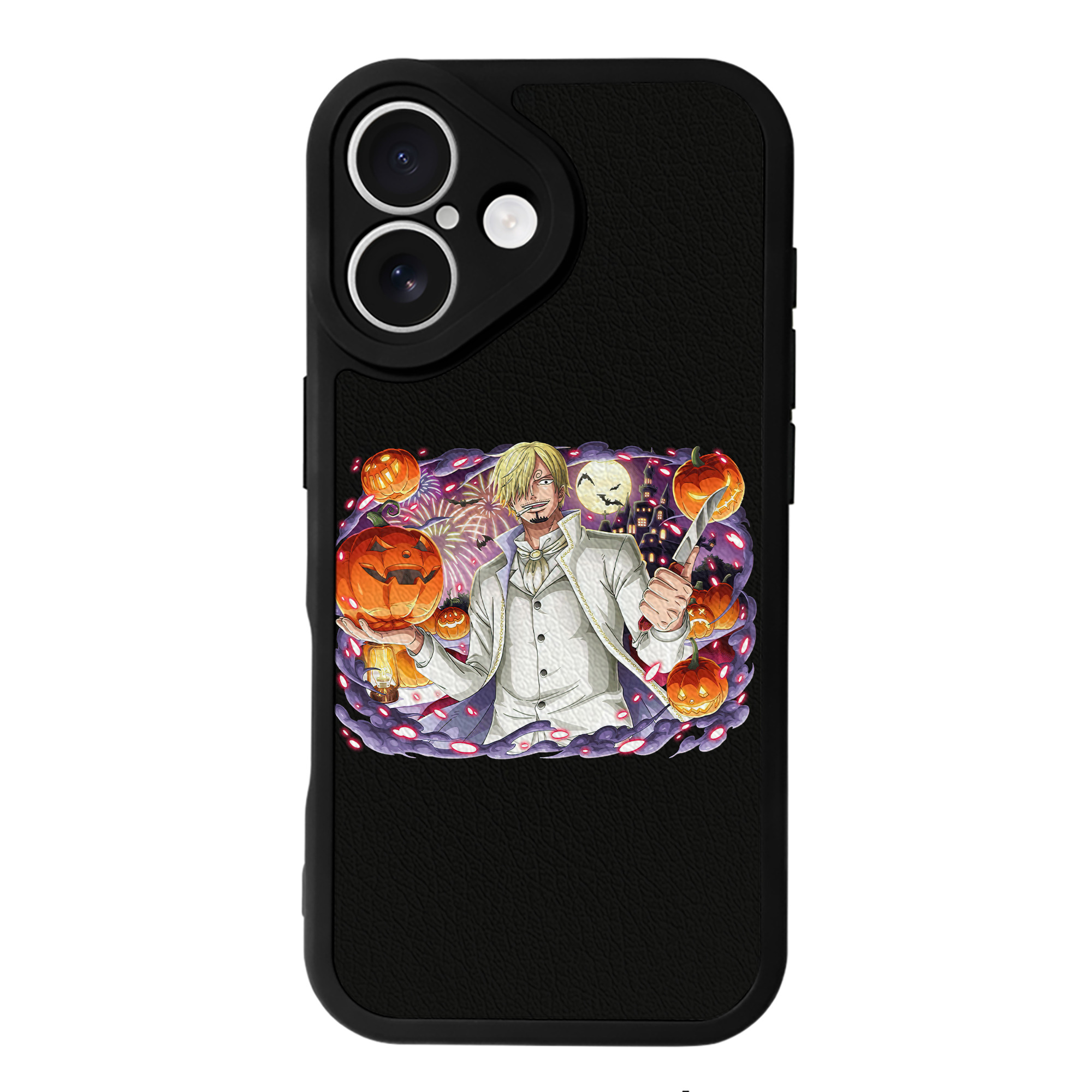 （画像用） ワンピース サンジ ONE PIECE Sanji 【iPhone 16シリーズ対応】シリコンスマホケース（レザー調） 材質：シリコン